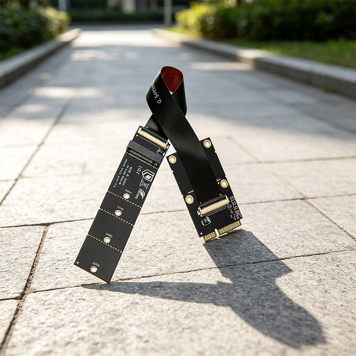 Mini PCI-E to M.2 NVMe Key-M Adapter with EMI Shielding, WIFI Interface to M.2 SSD Converter