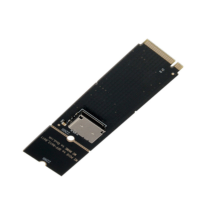 M.2 NVMe to OCuLink Female SFF-8612 Adapter, PCIe x4 Riser Card for U.2 SSD, Gen4, M-Key NVMe SSD Expansion Board