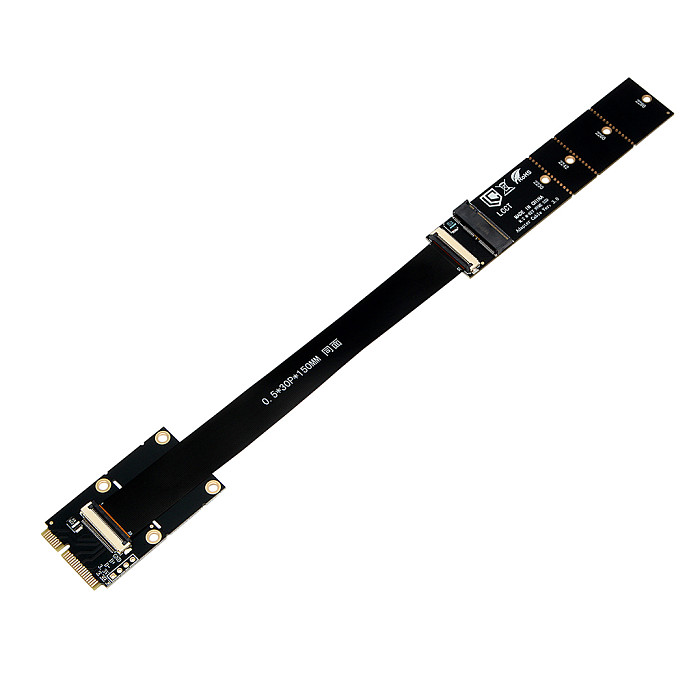 Mini PCI-E to M.2 NVMe Key-M Adapter with EMI Shielding, WIFI Interface to M.2 SSD Converter