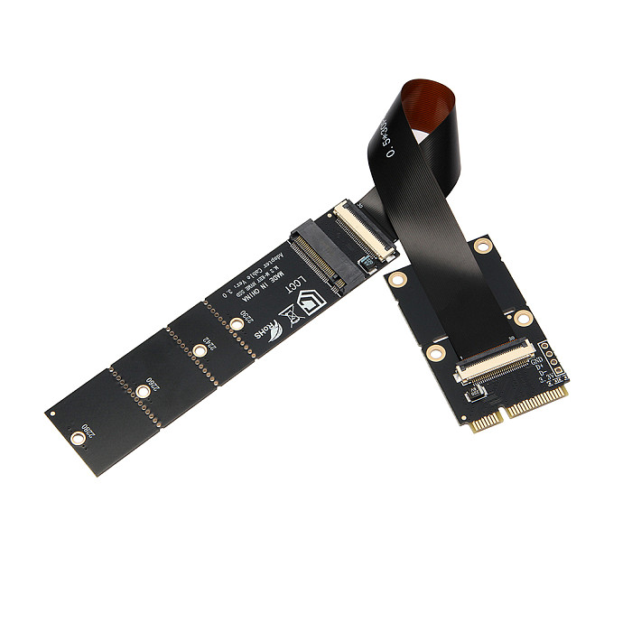Mini PCI-E to M.2 NVMe Key-M Adapter with EMI Shielding, WIFI Interface to M.2 SSD Converter