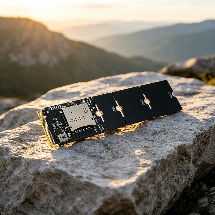 MicroSD Express to M.2 NVMe Adapter, SD Express 7.2, M.2 NVMe SSD Enclosure, Card Reader, Homolab