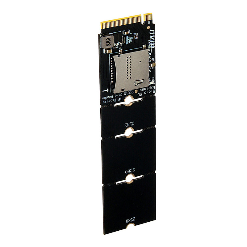 MicroSD Express to M.2 NVMe Adapter, SD Express 7.2, M.2 NVMe SSD Enclosure, Card Reader, Homolab