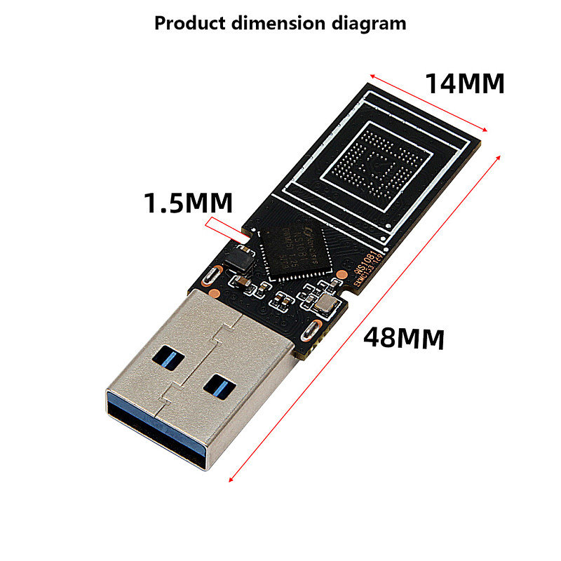 EMMC153/169 to USB 3.0 DIY Adapter Board, Dual Channel Dual Solder NS1081 Controller, High-Speed U-Disk PCB, BGA153 BGA169 Flash Memory Writer