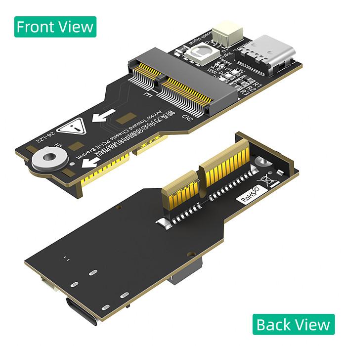 M. 2 Key E to PCI-E 1X (with ambient light)  PCB board material