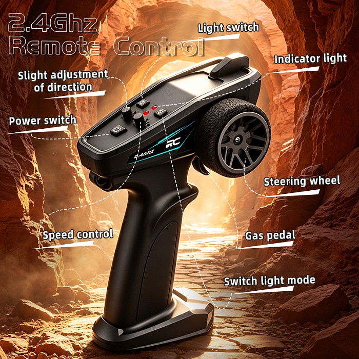 ZLL SG616PRO/SG616 1:24 Scale 4WD RC Toy Truck, Full-Proportion High-Speed Off-Road Racing Car