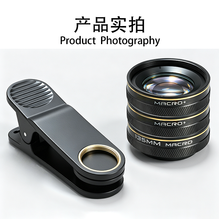 17Mm External Phone Macro Lens,135Mm Hd Long‑Distance Macro Lens For Nail Art Eyelash, Single Macro Lens for Long-Distance Close-Up, Nail Art & Eyelash Photography