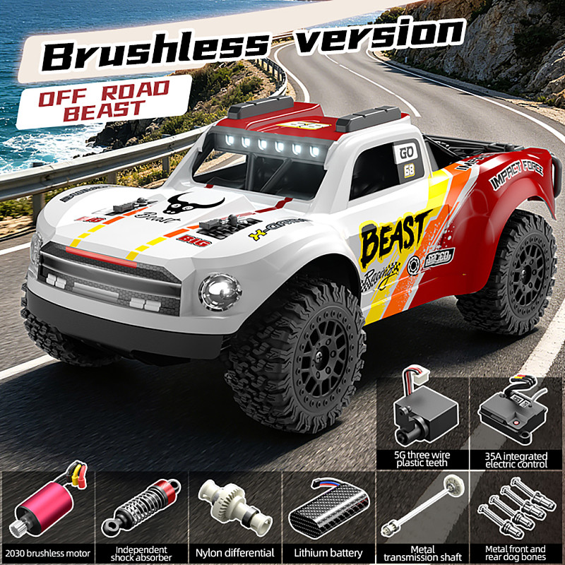 ZLL SG818PRO Brushed / SG818 Brushless 1:24 Scale 4WD RC Truck, Full-Proportion High-Speed Off-Road Racing Car