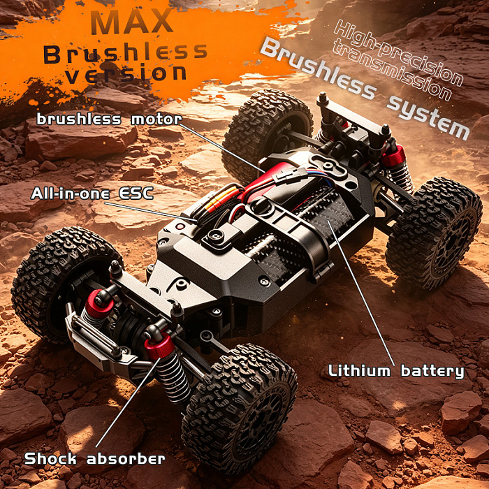 ZLL SG616PRO/SG616 1:24 Scale 4WD RC Toy Truck, Full-Proportion High-Speed Off-Road Racing Car