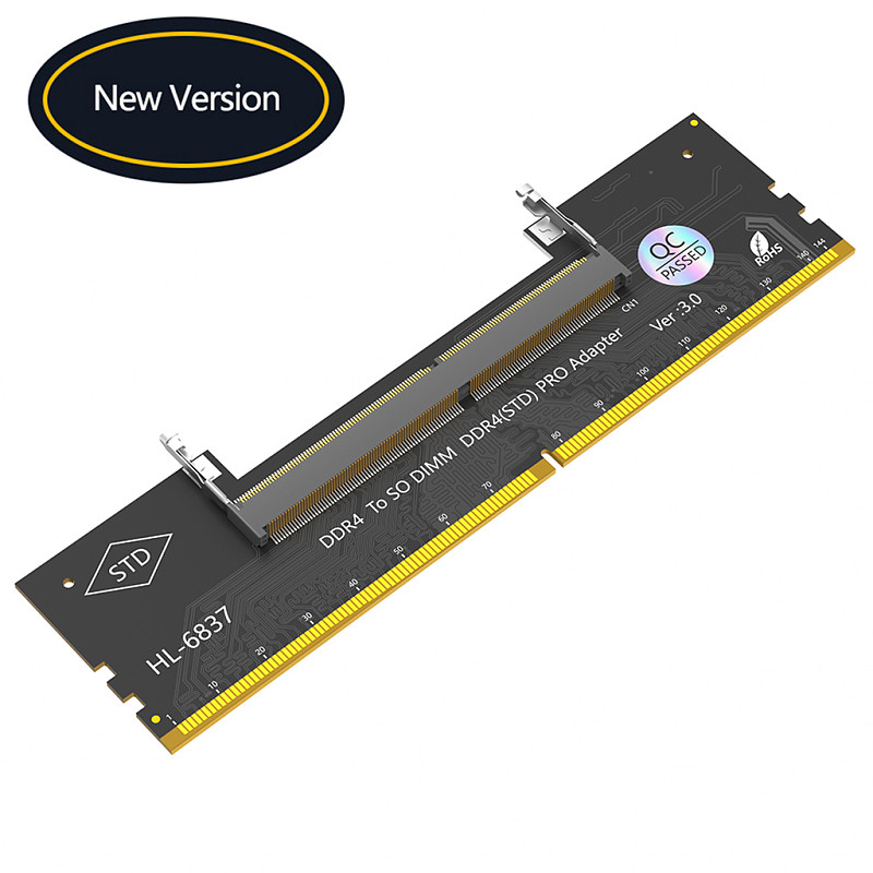 DDR4 Laptop SO-DIMM to Desktop DIMM Adapter Card, HL-6837 Ver3.0 Notebook RAM Converter Adapter