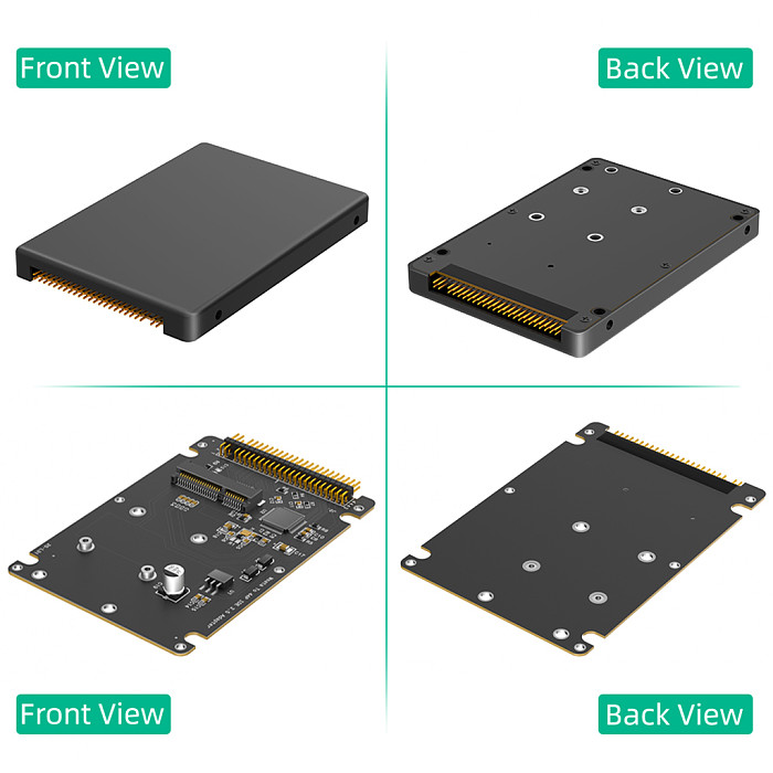 New Version mSATA to 2.5 Inch IDE 44Pin Adapter Card, Convert mSATA SSD to 2.5  IDE PATA Hard Disk with Plastic Enclosure, for Old Laptop IDE Replacement