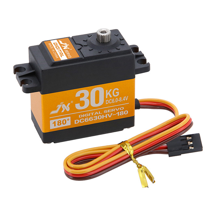 JX DC6630HV 66 Series Standard Size Metal Gear Digital Servo, 30KG/45KG High Voltage Servo Motor, 180°/270°/360° Rotation Angle, for RC Car Truck Boat Robot Arm