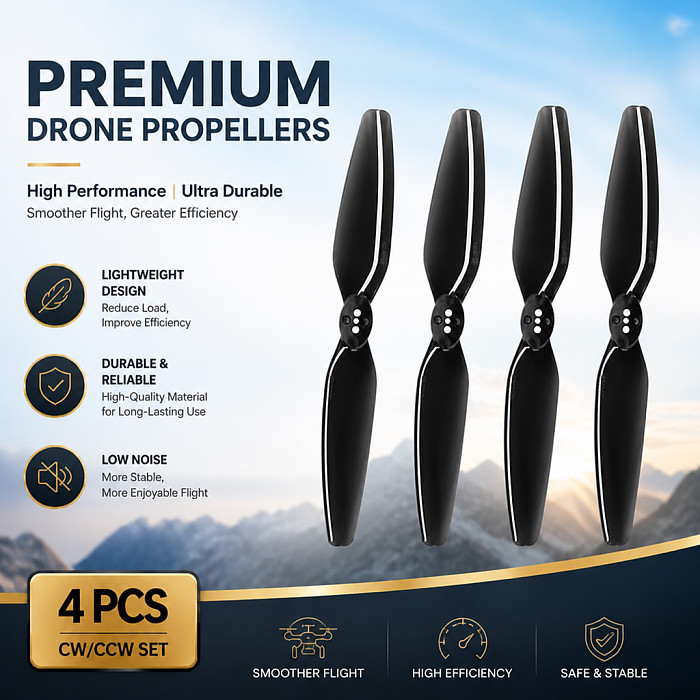 2 Pairs GEMFAN 5524 2-Blade PC Material Propeller for RC Drone Airplane