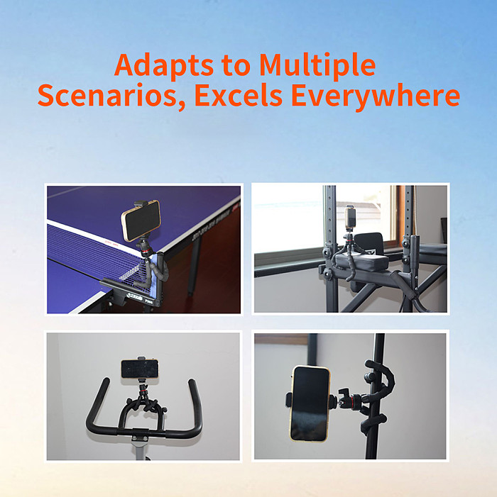 Universal Octopus Tripod with 360° Ball Head - Portable Desktop Stand & Selfie Stick with 1/4  Screw for  DJI Osmo Action 1 & 2 For Insta360 X6/X5/X4, Mirrorless Cameras & Smartphones