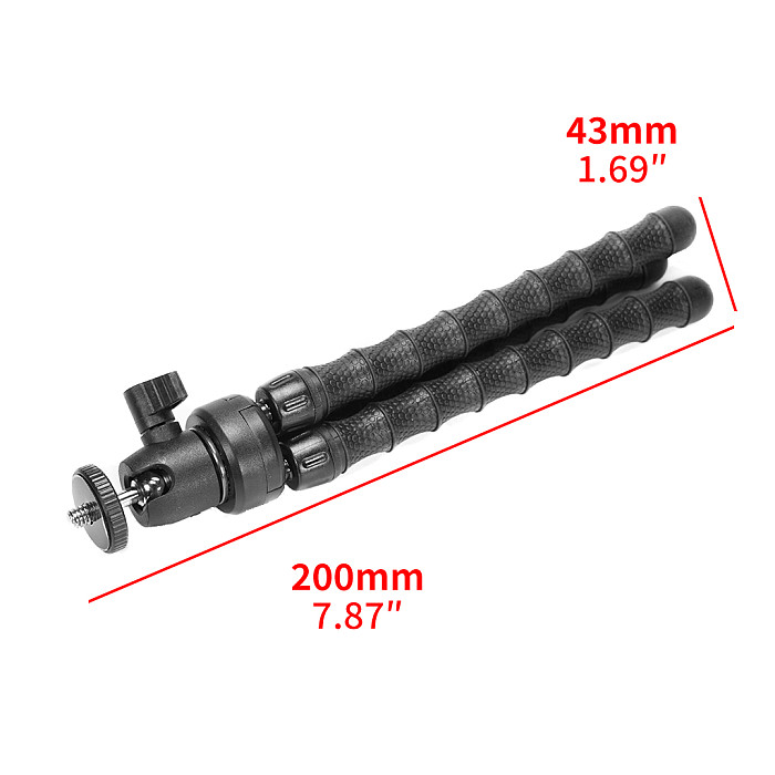 Universal Octopus Tripod with 360° Ball Head - Portable Desktop Stand & Selfie Stick with 1/4  Screw for  DJI Osmo Action 1 & 2 For Insta360 X6/X5/X4, Mirrorless Cameras & Smartphones