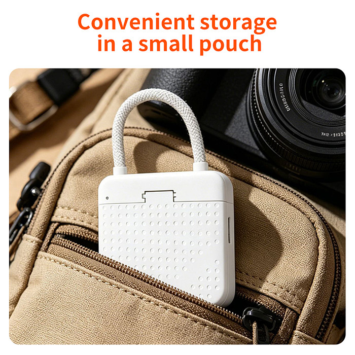 Mini High-Speed Card Reader with SD/TF Storage Box - All-in-One Instant Flash Transfer Reader for iPhone/ PC/ Canon/ Sony/ DJI Cameras