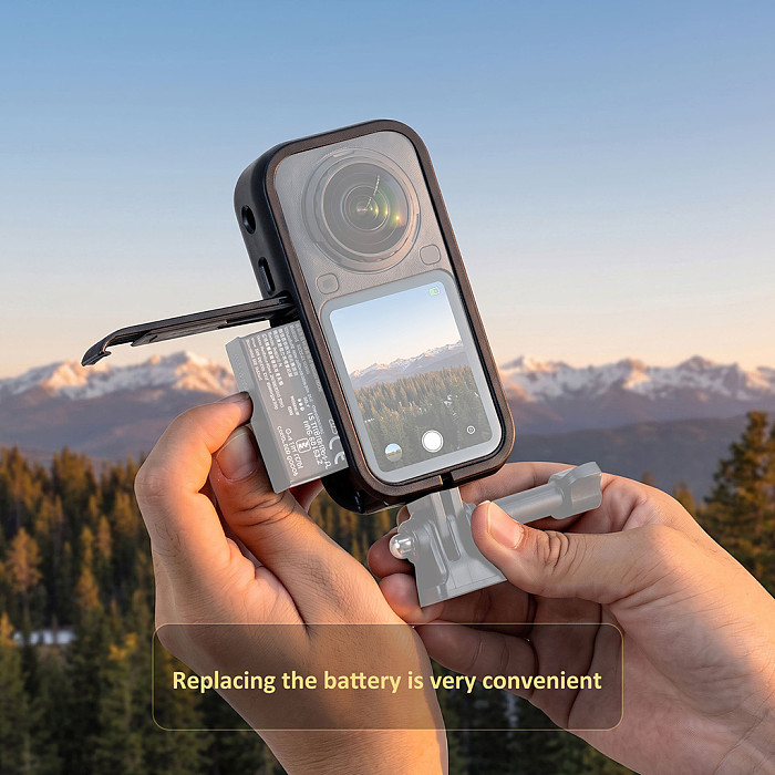 For Insta360 X6 panoramic camera protective frame plastic frame sports camera fixed protective bracket