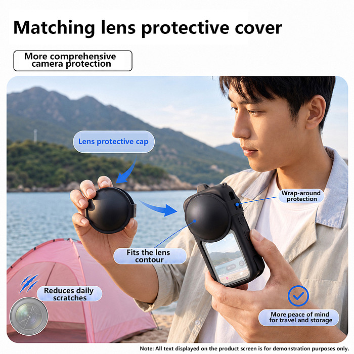 For Insta 360 X6 silicone lens cover, anti drop and anti-collision for  Insta 360 X6 camera accessory 