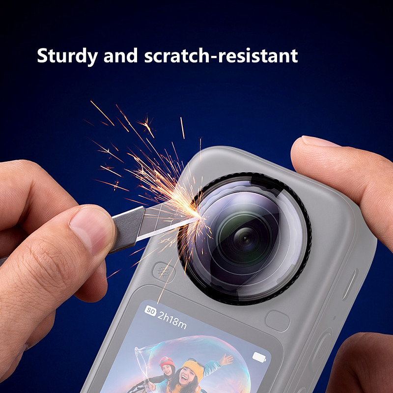 Tempered Glass Lens Protector for Insta360 X6 Panoramic Camera Protective Cover Compatible with Insta360 X6 Action Camera