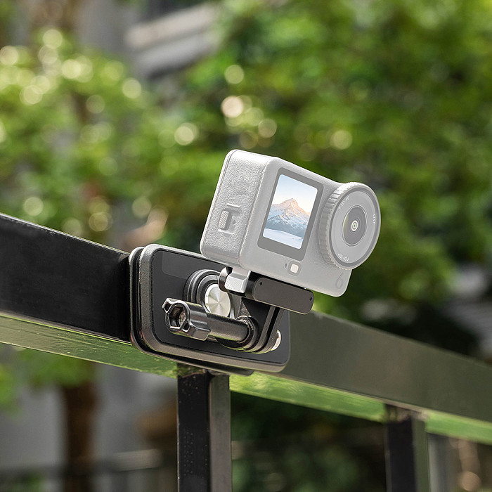 Universal Magnetic Backpack Clip Mount for Action Cameras - 360° Rotating PC & Metal Quick-Release Clip with Strong Magnet for First-Person POV Shooting
