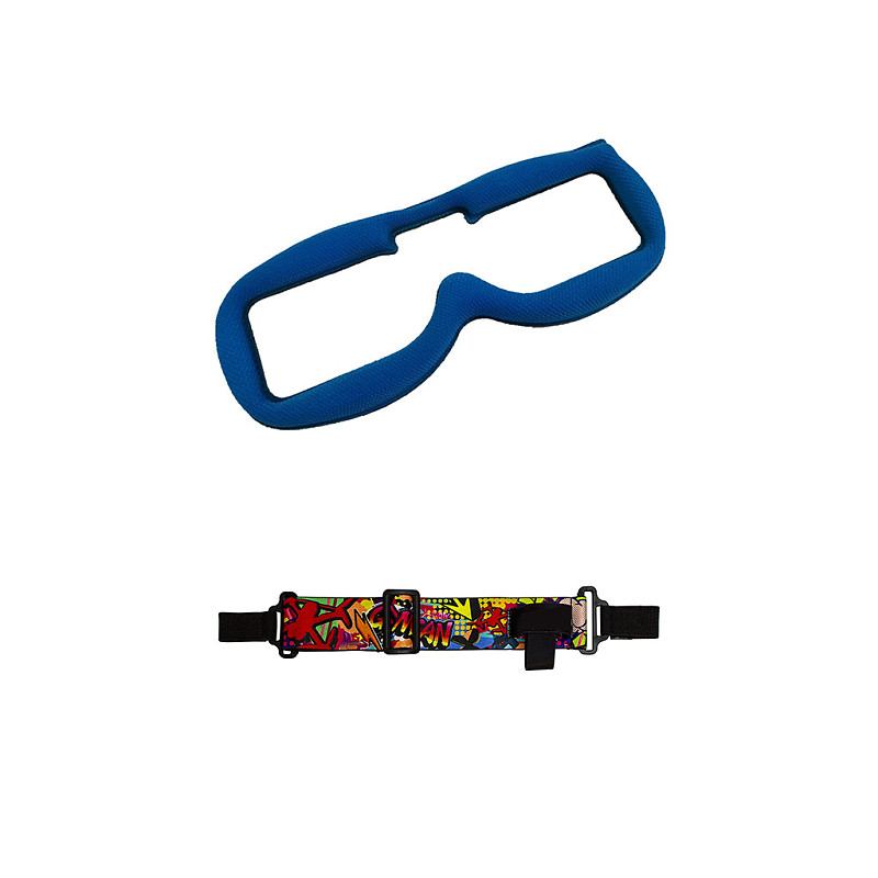Skin friendly fiber sponge pad replaces HD2 HD3 HDO FS-HVD+WL-09 FPV graffiti eye lens strap for fatshark FPV Goggles