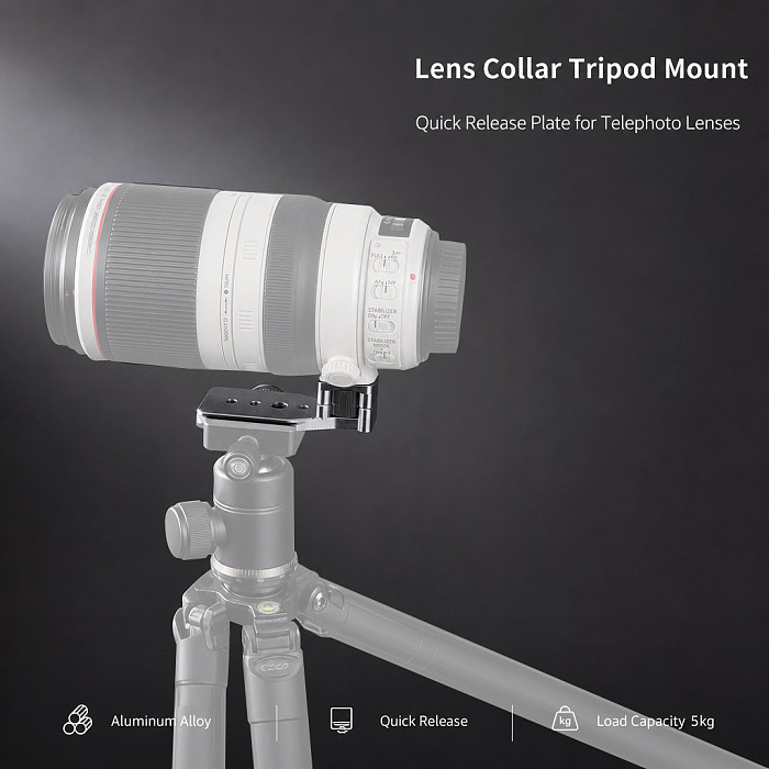 Aluminum alloy lens replacement seat suitable for Canon EF100-400mm f4.5-5.6L ISII second-generation
