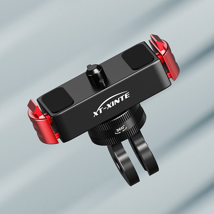 XT-XINTE Magnetic Quick Release Base for GoPro13/12/11/10/9/8 - 360° Damping Rotation Aluminum Mount with N52 Strong Magnet, For Tripod & Selfie Stick