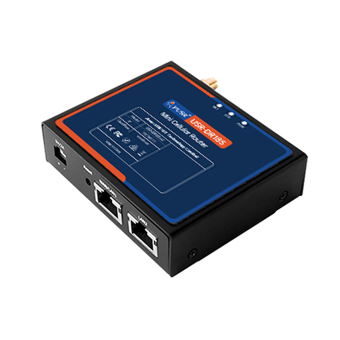 [USR-DR185S-G] LTE Cat.1 Mini Industrial Cellular Router, Global 4G LTE, Dual LAN/WAN, OpenVPN/IPsec/GRE, DDoS Protection, OpenWrt OpenCPU,DIN-Rail/Wall Mount