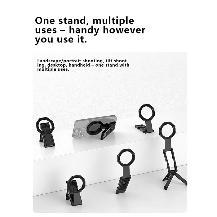 Double sided magnetic bracket, portable folding, outdoor travel shooting, multifunctional mountain climbing tripod