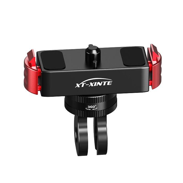 XT-XINTE Magnetic Quick Release Base for GoPro13/12/11/10/9/8 - 360° Damping Rotation Aluminum Mount with N52 Strong Magnet, For Tripod & Selfie Stick