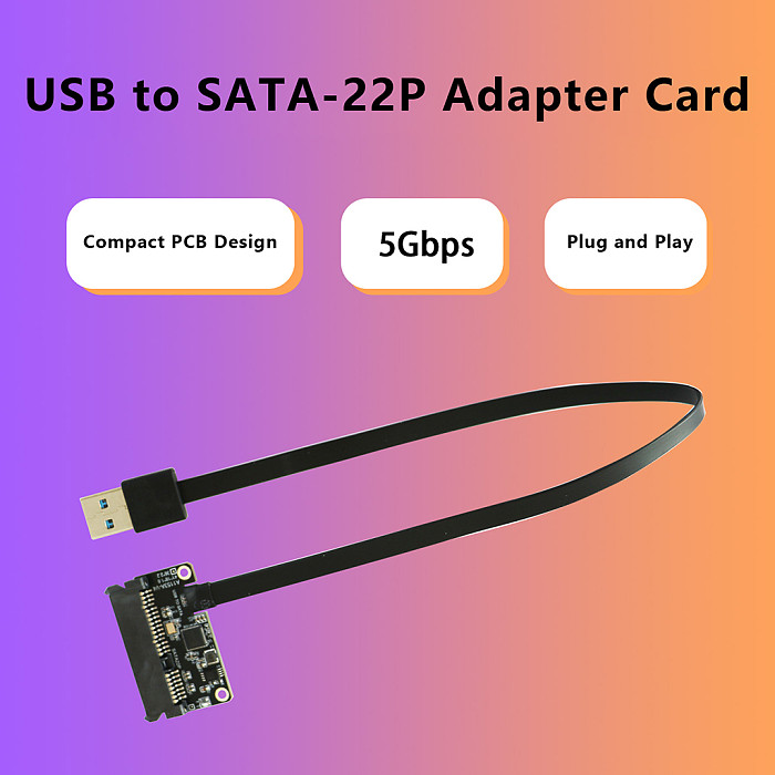 USB to 2.5  SATA Adapter Board - 5Gbps USB to SATA HDD/SSD Expansion PCB, External Hard Drive Enclosure Circuit Board 