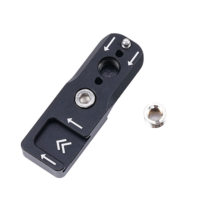 NATO Rail Extension Plate for Camera Cage - Aluminum Alloy Multi-Function Cold Shoe Mounting Base with NATO Slide Bar, Modular Expansion Bracket