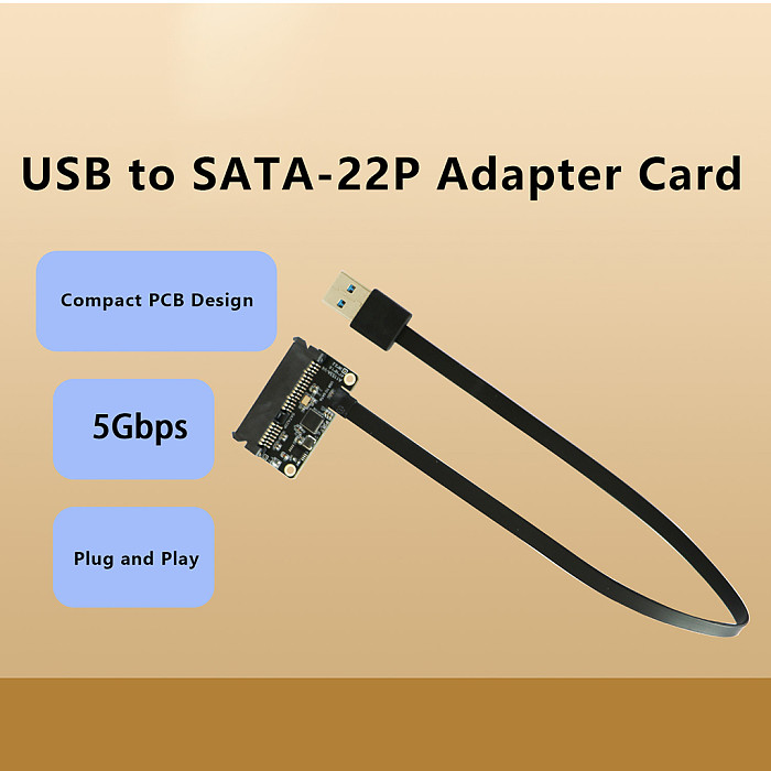 USB to 2.5  SATA Adapter Board - 5Gbps USB to SATA HDD/SSD Expansion PCB, External Hard Drive Enclosure Circuit Board 