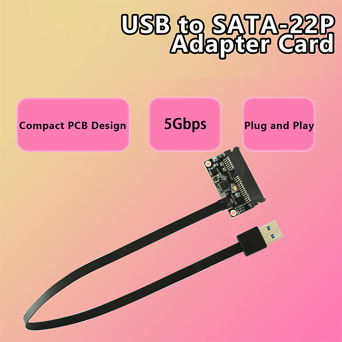 USB to 2.5  SATA Adapter Board - 5Gbps USB to SATA HDD/SSD Expansion PCB, External Hard Drive Enclosure Circuit Board 