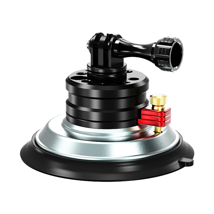 4-Inch Vacuum Suction Cup Mount for Action Cameras - 20KG Holding Force, Triple-Prong Interface, One-Press Quick Release, Compatible with GoPro, DJI Osmo Action 6/5/Osmo 360/Pocket 4P, Insta360 Ace Pro/X6/X5/Luna/GoPro Hero 13