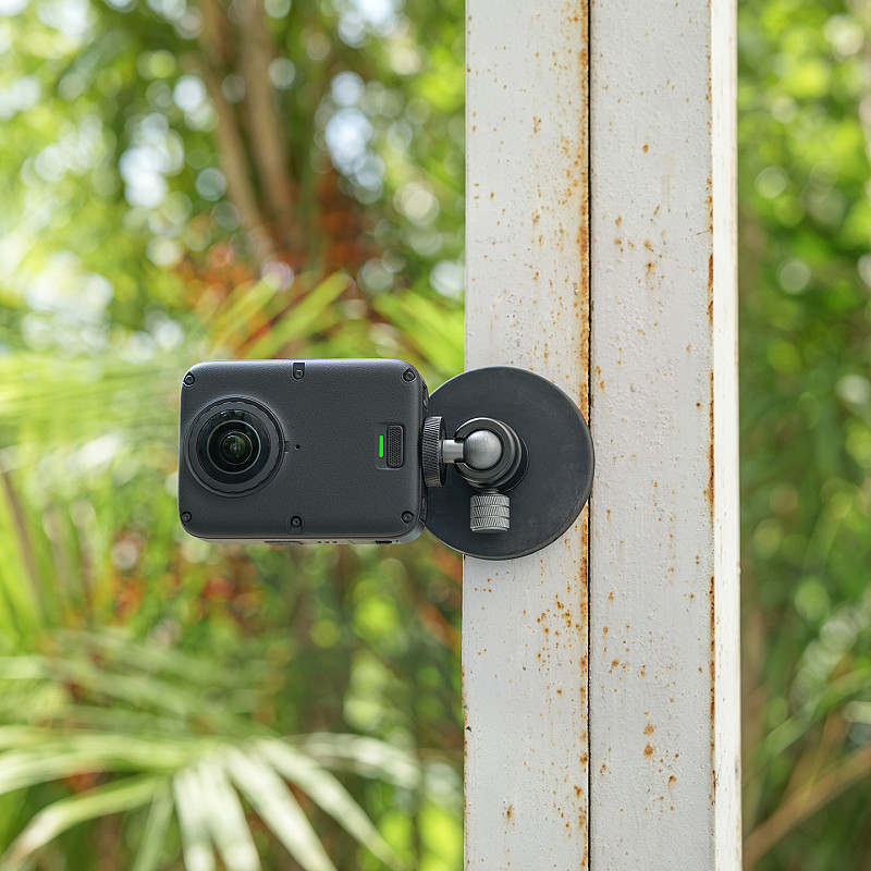 66mm Rubber-Coated Strong Magnetic Mount with 1/4  Ball Head Snail Cloud Head - 360° Swivel Universal Mounting Base for Metal Surfaces, Compatible with DJI Osmo Action 6/5/Osmo 360/Pocket 4P, Insta360 Ace Pro/X6/X5/Luna Ultra, GoPro Hero 13 and Other 1/4  Thread Devices