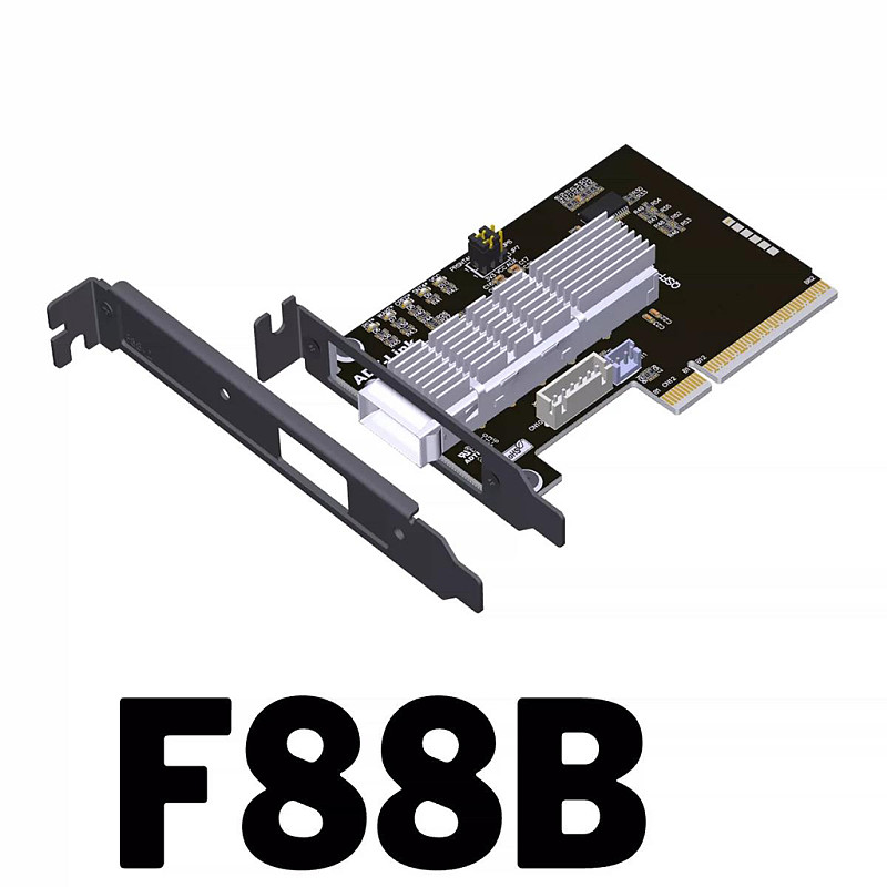 (ADTLINK) QSFP-DD high-speed PCIe x8 to QSFP-DD adapter card supports Gen3 QSFP+