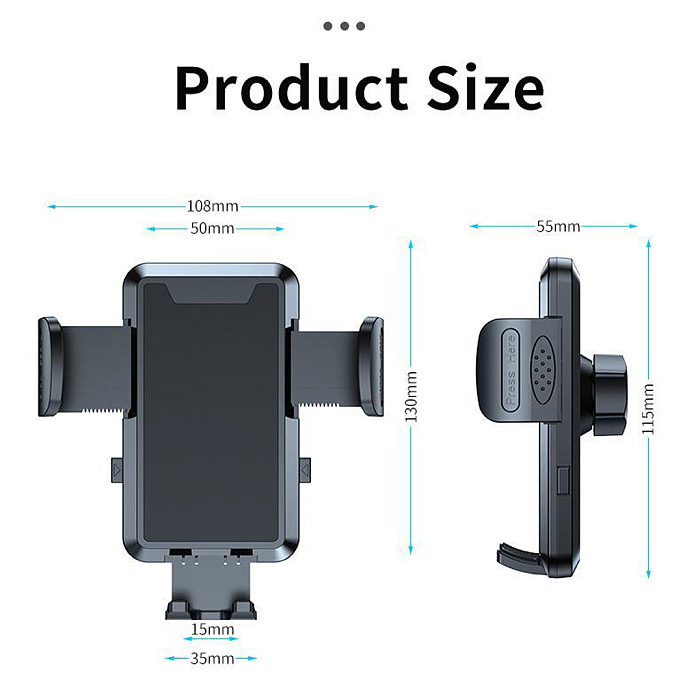 Plastic car phone holder, air conditioning vent, metal hook, universal car navigation holder