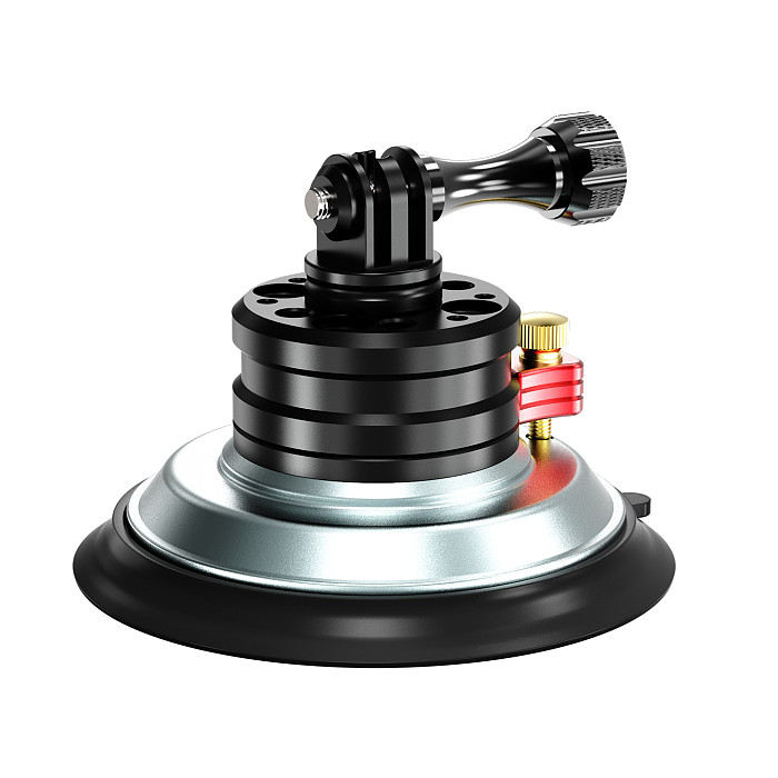 4-Inch Vacuum Suction Cup Mount for Action Cameras - 20KG Holding Force, Triple-Prong Interface, One-Press Quick Release, Compatible with GoPro, DJI Osmo Action 6/5/Osmo 360/Pocket 4P, Insta360 Ace Pro/X6/X5/Luna/GoPro Hero 13