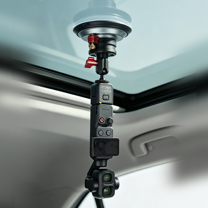 1/4  Ball Head Vacuum Suction Cup Mount - 20KG Holding Force, One-Press Quick Release, Silicone Base for Glass & Car Surfaces, Compatible with GoPro DJI Osmo 360 II Insta360 Luna Ultra/X5/X4/X3