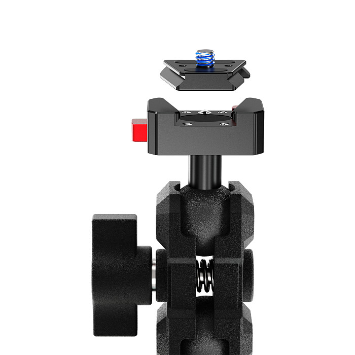Aluminum Alloy 4 Inch Vacuum Suction Cup, Triple Anti-drop Lock, Quick Install, Omni-directional Adjustment, 1/4 Screw, 20KG Vertical Suction, 180° & 360° Rotation, Photography Mount For DJI OSMO360/ Insta360 Luna Ultra/GoPro Action Camera
