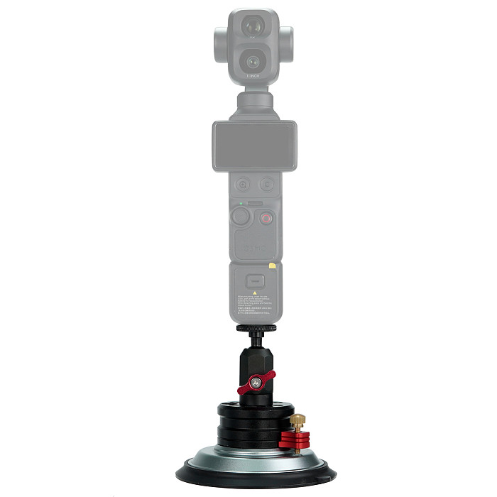 1/4  Ball Head Vacuum Suction Cup Mount - 20KG Holding Force, One-Press Quick Release, Silicone Base for Glass & Car Surfaces, Compatible with GoPro DJI Osmo 360 II Insta360 Luna Ultra/X5/X4/X3