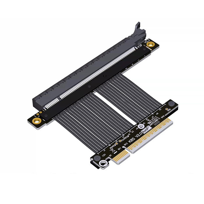 15CM (ADTLINK) graphics card extension cable dwarfing PCIe 5.0 x8 Gen5 high-speed lossless soft ribbon cable