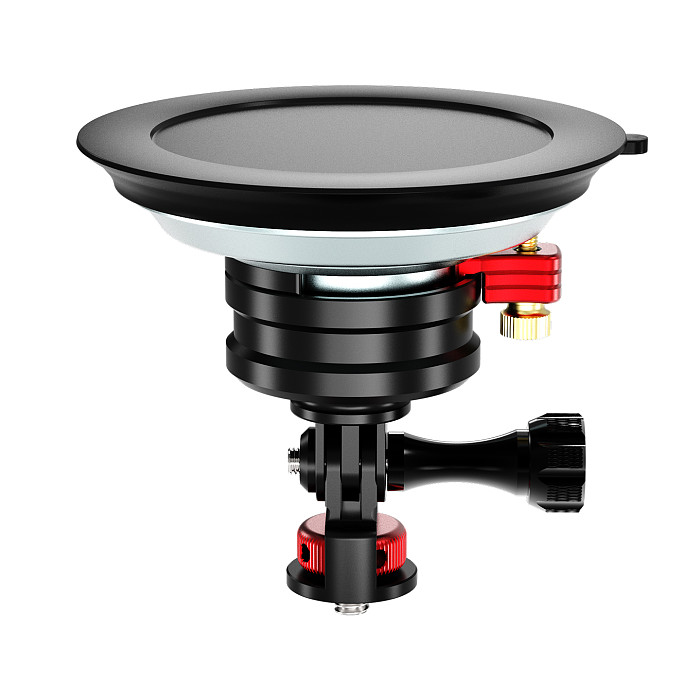 4-Inch Vacuum Suction Cup Mount with 1/4  Rotating Lock - 20KG Holding Force, One-Press Quick Release, Compatible with GoPro 2-Prong, DJI Osmo Action 6/5/Osmo 360/Pocket 4P, Insta360 Ace Pro/X6/X5/Luna, GoPro Hero 13