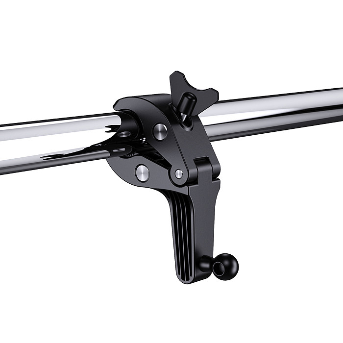 Universal Bike Phone Holder, extended round bar mount for golf cart, motorcycle, e-bike and home use, outdoor riding bracket.