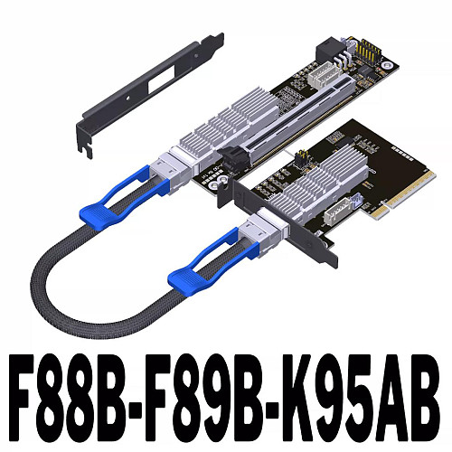 (ADTLINK) QSFP-DD high-speed PCIe x8 to QSFP-DD adapter card supports Gen3 QSFP+