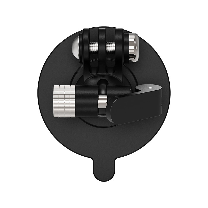 Triple-Prong Ball Head Nano Suction Mount - Universal Damping Adjustment, Traceless Washable Reusable Adhesive, for Car & Live Streaming, Compatible with GoPro/ DJI Osmo Action 6/5/Osmo 360/Pocket 4P/ Insta360 Ace Pro/X6/X5/Luna Ultra