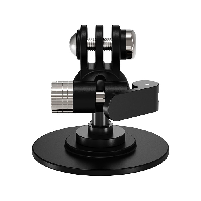 Triple-Prong Ball Head Nano Suction Mount - Universal Damping Adjustment, Traceless Washable Reusable Adhesive, for Car & Live Streaming, Compatible with GoPro/ DJI Osmo Action 6/5/Osmo 360/Pocket 4P/ Insta360 Ace Pro/X6/X5/Luna Ultra