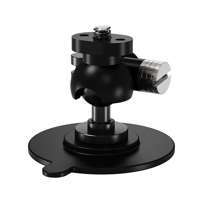 Action Camera 1/4  Thread Ball Head Mount with Nano Suction Cup - Universal Damping Adjustment, Strong Traceless Adhesive, Washable & Reusable, for Car Mount and Live Streaming, Compatible with DJI Osmo Action 6/5/Osmo 360/Pocket 4P, Insta360 Ace Pro/X6/X5/Luna Ultra, GoPro Hero 13 and Other 1/4  Thread Accessories, Suitable for Glass, Tile, Plastic, Wood and Other Smooth Surfaces