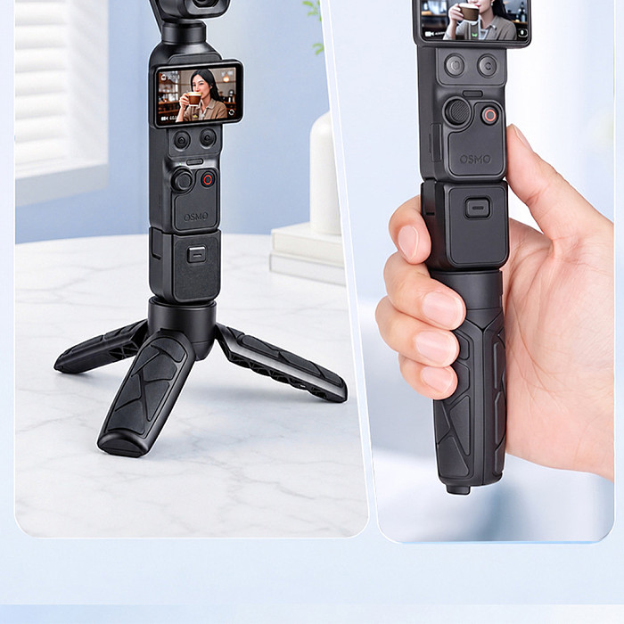 Mini Quick Release Tripod with 1/4 Inch Screw, Magnetic Foldable Handheld Selfie Stick Desktop Base Mount, Camera Gimbal Adapter for DJI/Insta360/ GoPro Action Cameras