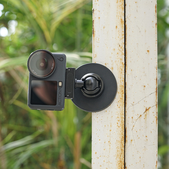 Aluminum 22mm Ball Head Magnetic Mount - 66mm Rubber-Coated Base, 4KG Load, 1/4  Screw Post, Fits Metal Surfaces, Compatible with GoPro Hero 13/ DJI Osmo Action/Osmo 360/ Insta360 Ace/X6